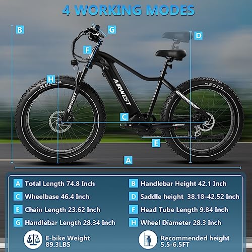 1000W BAFANG Motor 48V 15Ah LG Battery 26" x4.0 Fat Tire Electric Bicycle with Hydraulic Disc Brakes K7690