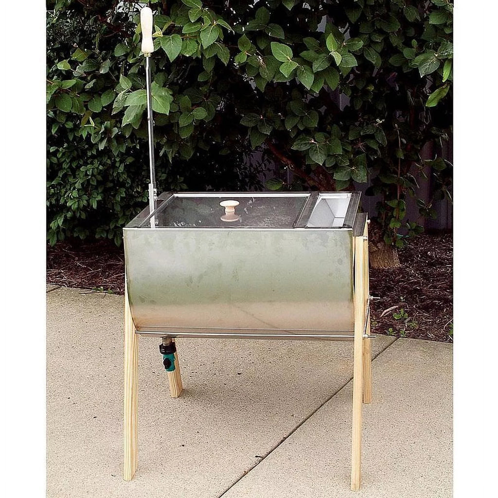 15 Gallon Laundry Hand Washer Tub and Wringer with Wooden Legs D2324