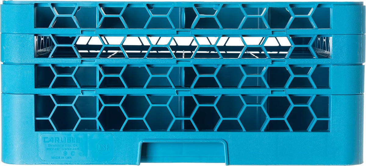 16 Compartment Glass Rack with 3 Extenders, Blue (Pack of 2) Q39972