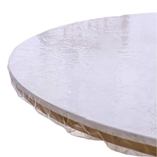 Clear Round Vinyl Fitted Tablecloth W755882