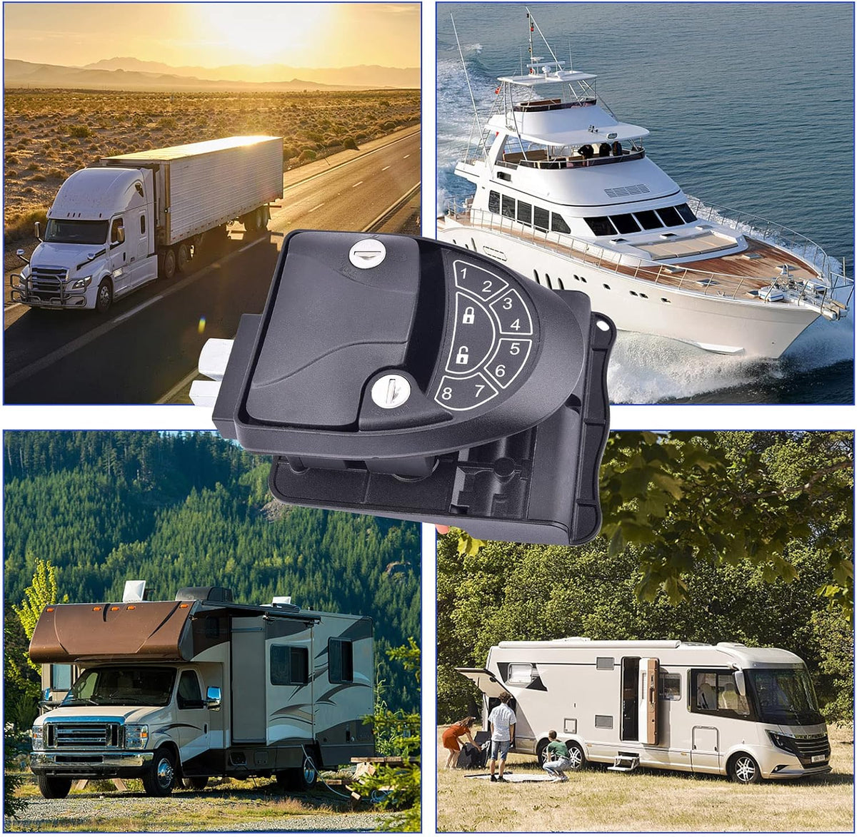 Waterproof Shockproof Metal RV Door Lock with Keypad Z277199