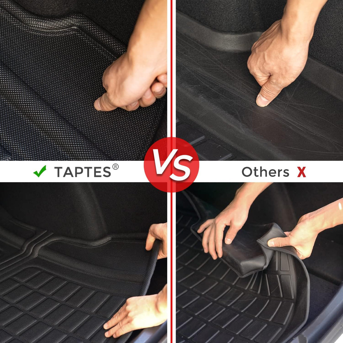 All Weather Anti-Slip Waterproof TPE Floor Mats Trunk Mat J8066