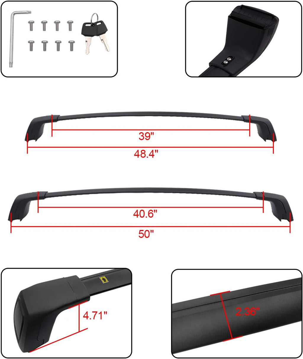Roof Rack Cross Bar Lockable Cargo Carrier F360238