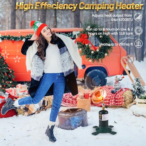 Propane Gas Heater with Windproof USB Lighter, Cordless with Cylinder Stand H93447