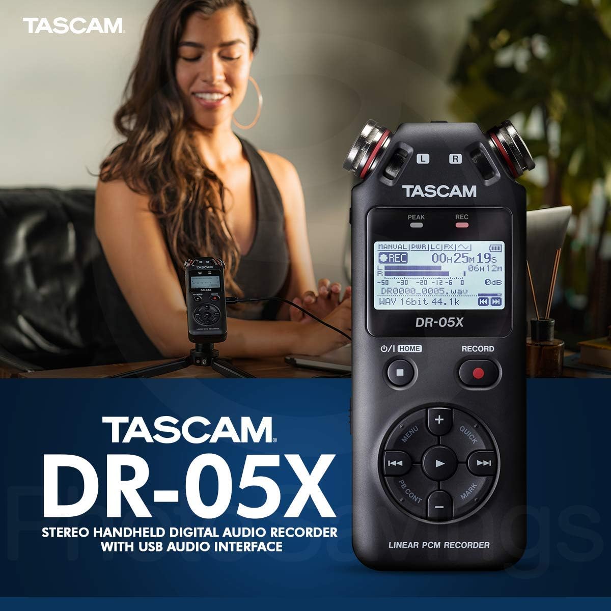 32GB Portable Stereo Digital Audio Recorder with USB Audio Interface F556