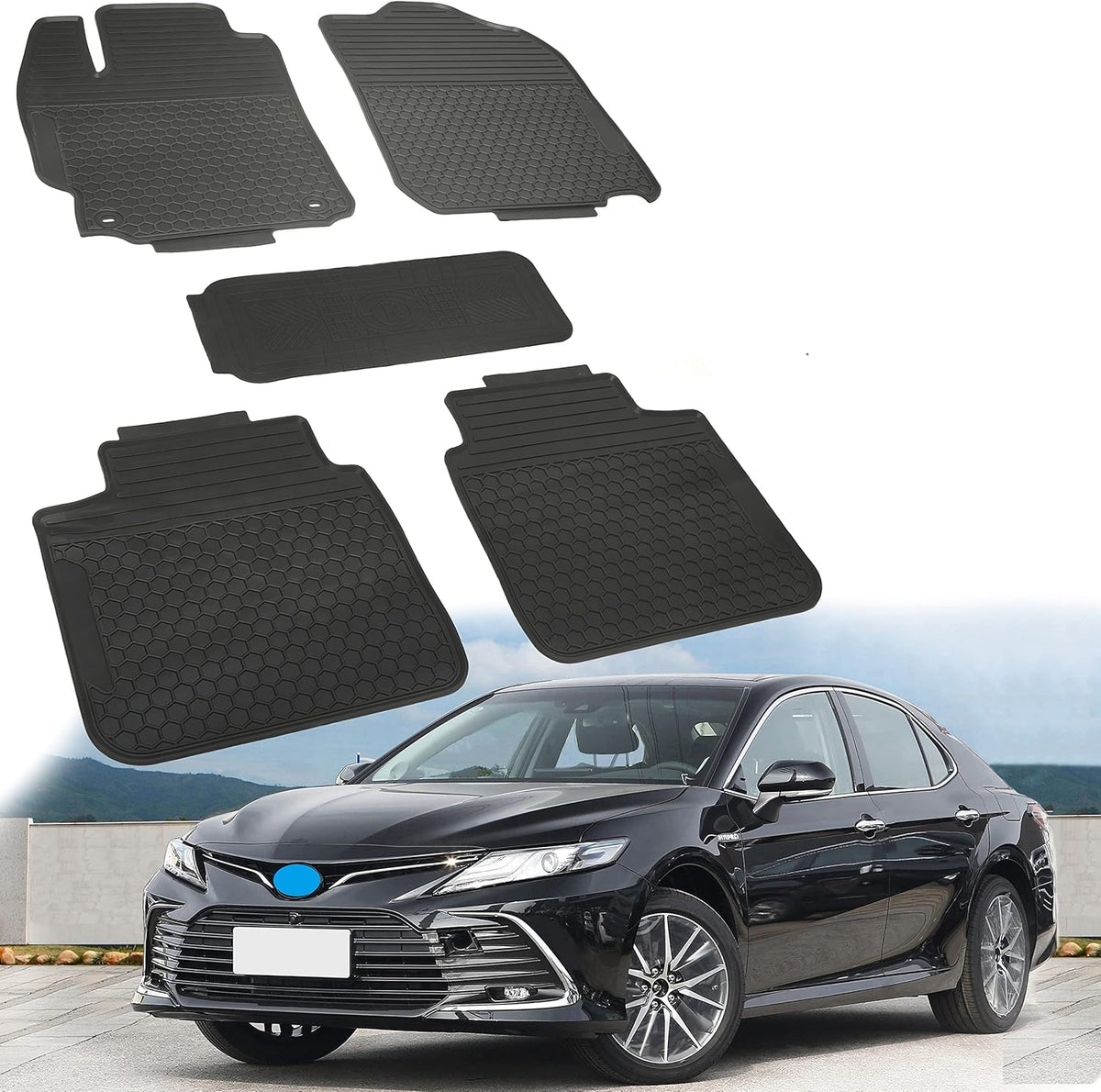 Rubber All Weather Floor Mats Set D256