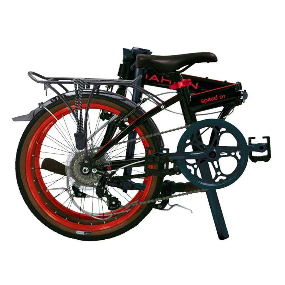 Black & Red 7-Speed Folding Bicycle Y41891
