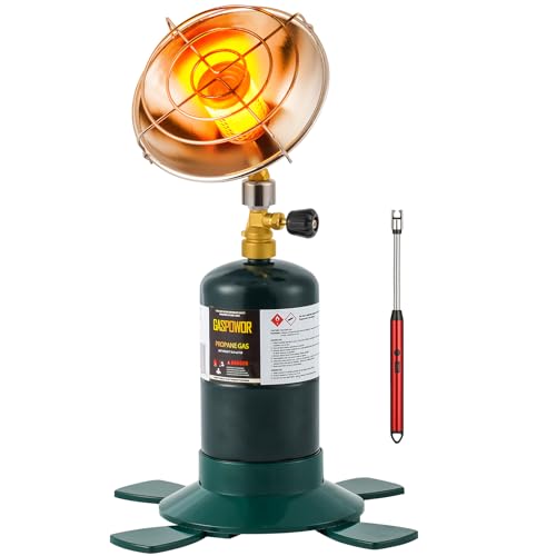 Propane Gas Heater with Windproof USB Lighter, Cordless with Cylinder Stand H93447