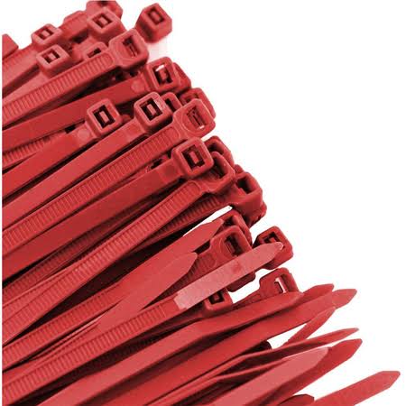 8-Inch Standard Duty Cable Ties, Red, 100-Pack S7312