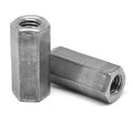 3/8 inch-16 Coarse Thread Hex Rod Coupling Nut Low Carbon Steel Plain Finish Y353