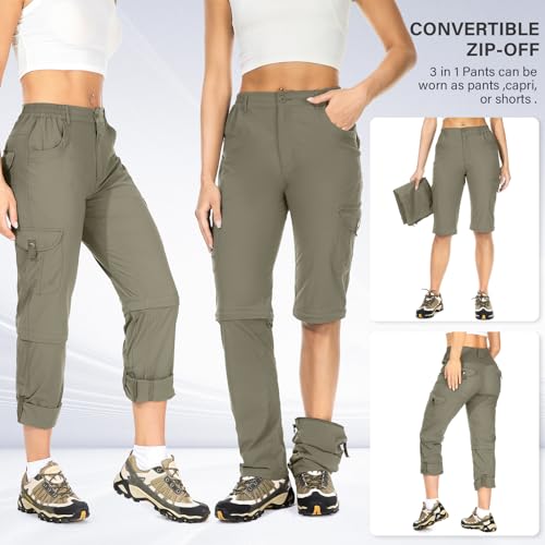 Women's Convertible Quick Dry Lightweight Zip Off Hiking Pants N399408