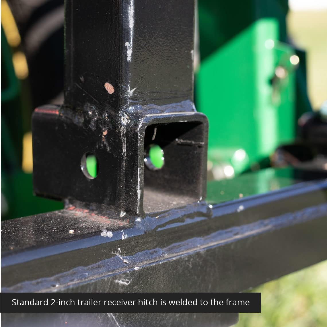 60-in Pallet Fork Hay Frame Attachment with Rack, Receiver Hitch D851509