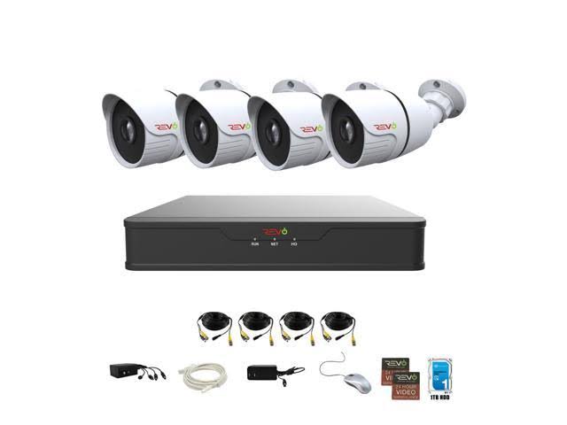 8-Channel 1080p 1TB Smart DVR Security Camera System with 4 Wired IR Bullet Cameras L352