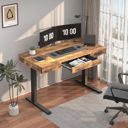 White 48 x 24 Inches Height Adjustable Electric Standing Desk C90723