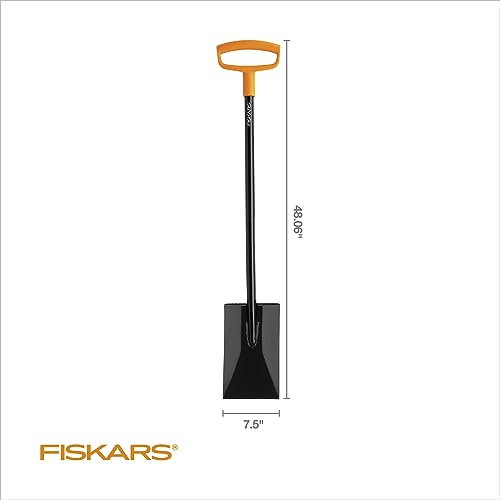 46" Steel Square Garden Spade Shovel with D-Handle E2935