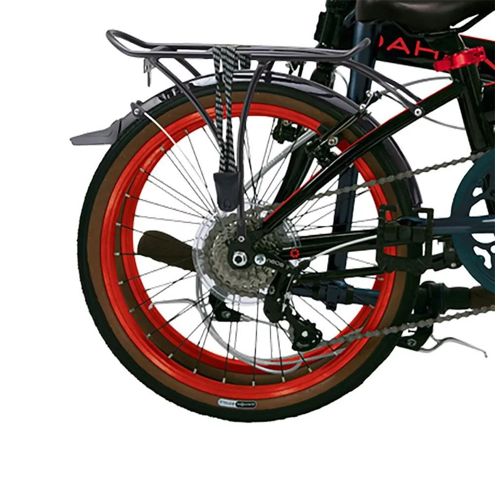 Black & Red 7-Speed Folding Bicycle Y41891