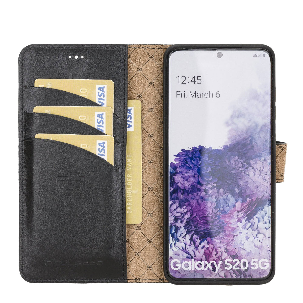 Brown Detachable Leather Wallet Case G808601