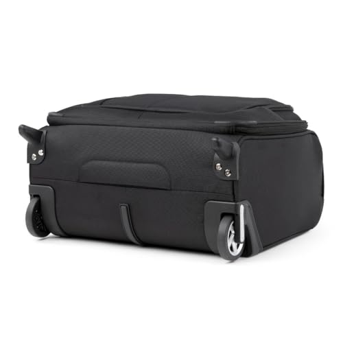 Black 16-Inch Softside Lightweight Rolling Underseat Tote Upright 2 Wheel Bag I729