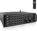 1000-Watt Portable Wireless Bluetooth Stereo Mixer Karaoke Amplifier System with Dual Mic Y812