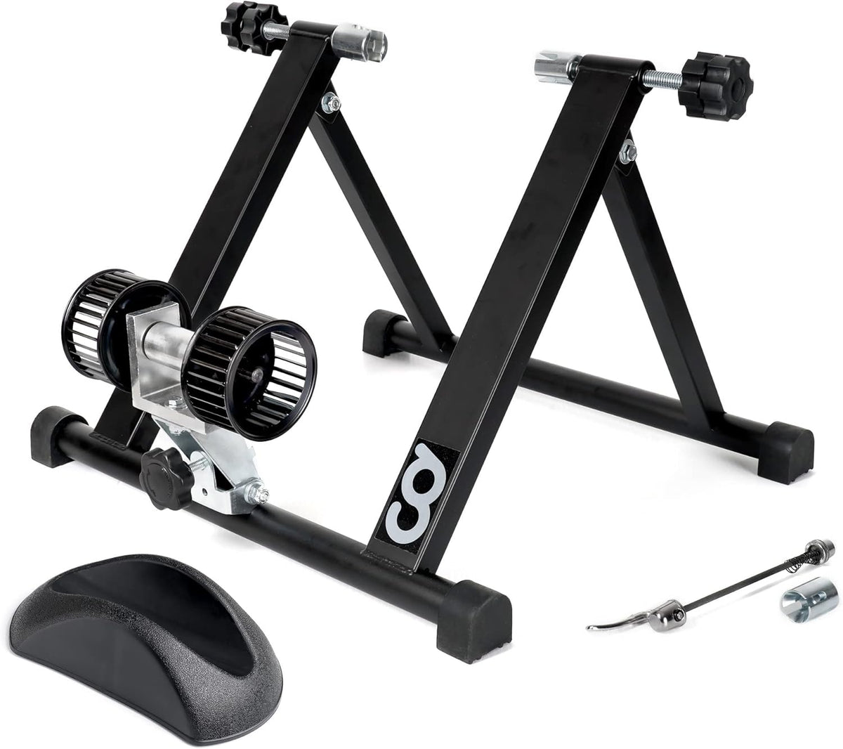 Indoor Wind Resistance Bicycle Trainer Stand with Front Block Riser & Skewers T125