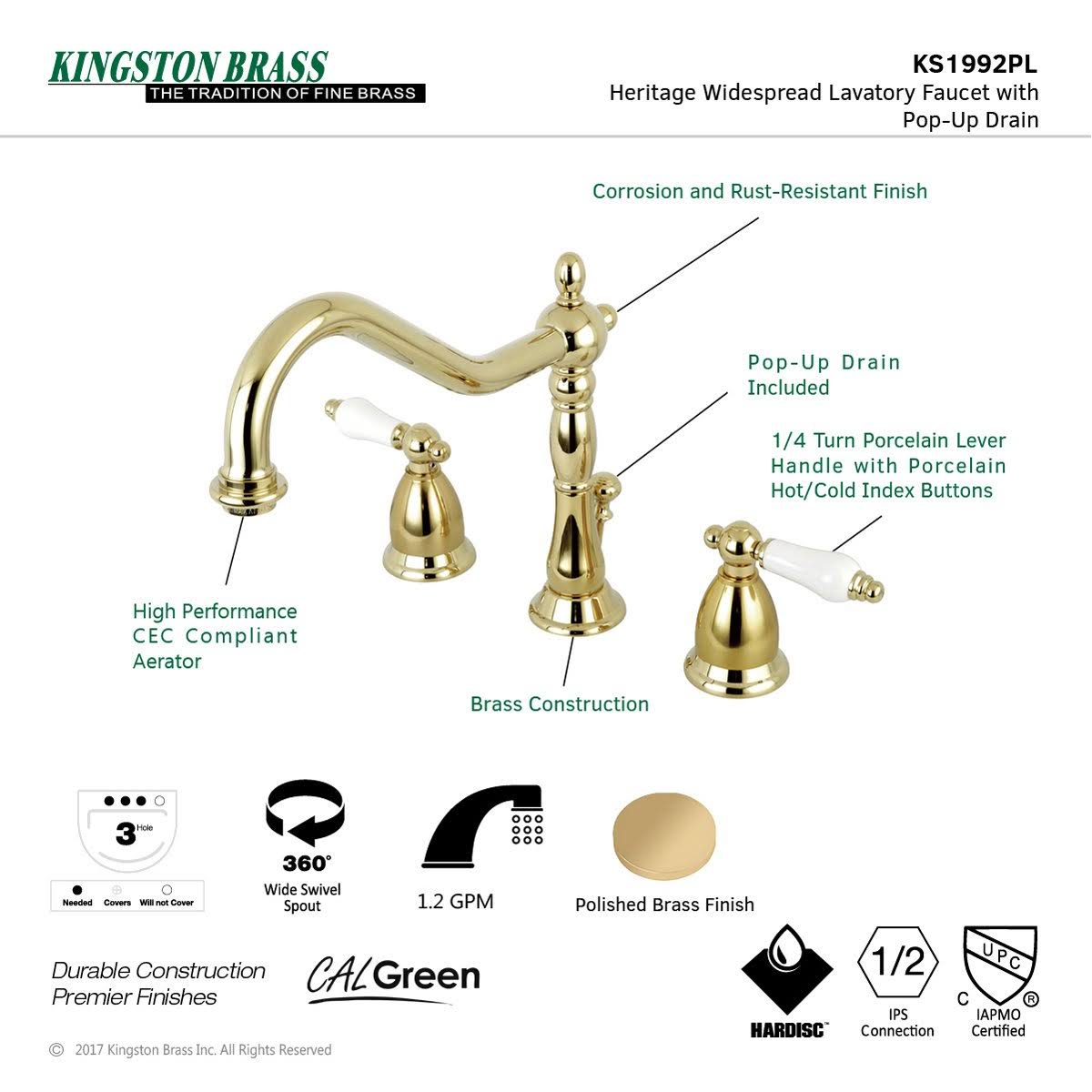 8x22 Widespread Bathroom Faucet Oil Rubbed Bronze J679964