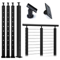 4 Pack Stainless Steel Black Cable Railing Post X42221