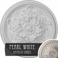 Hand-Painted Pearl White Ceiling Medallion F509491