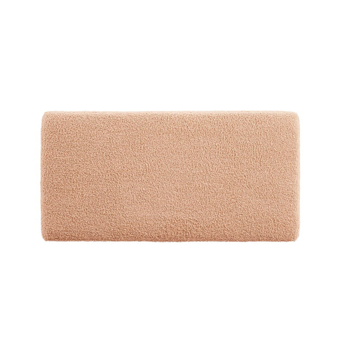 Tan Rectangle Sherpa Storage Ottoman E3843