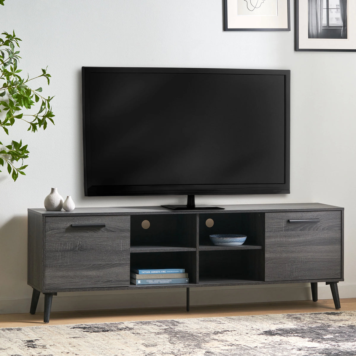 Grey Oak Finish TV Stand P1448