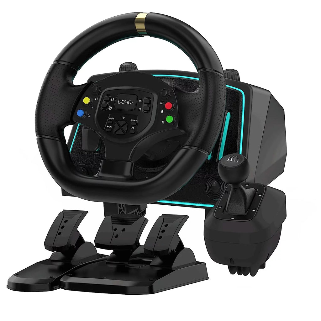 Racing Wheel with Pedals Clutch Paddle Gear Shifters I55966