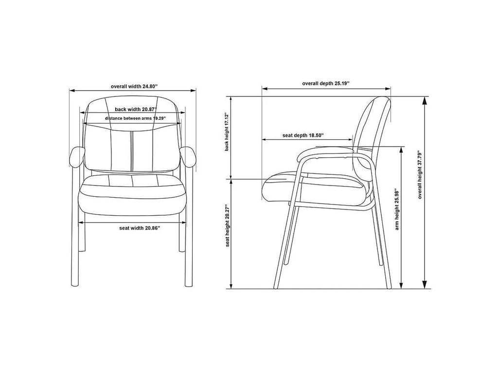 Executive Leather Guest Chair Y50406