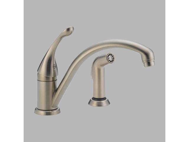 Stainless Steel Single Handle Kitchen Faucet with Spray D690