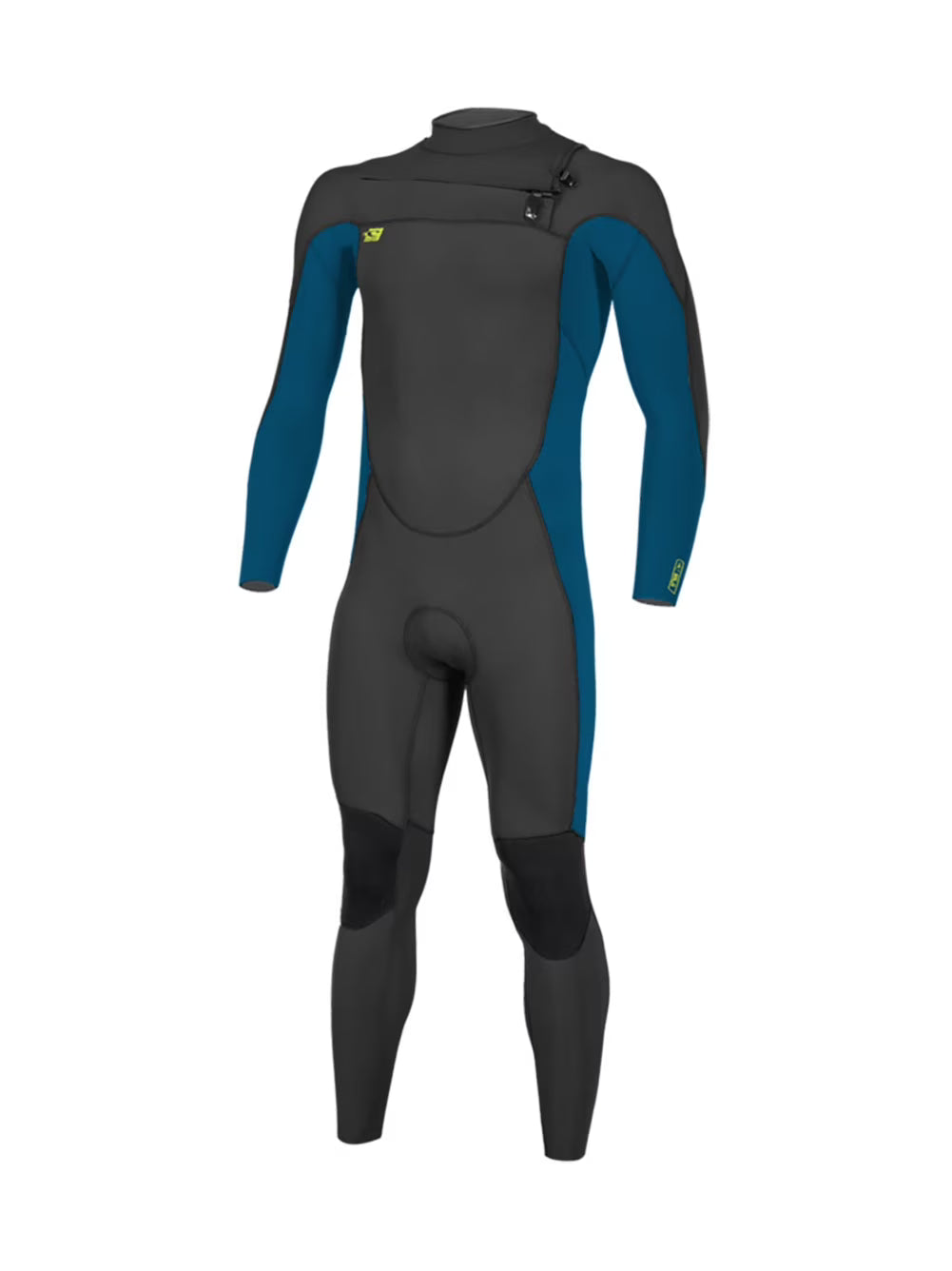 3/2mm Chest Zip Full Wetsuit Black/Ultra Blue/Dayglo X5025