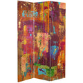 6 ft Tall Double Sided Canvas Room Divider O999922