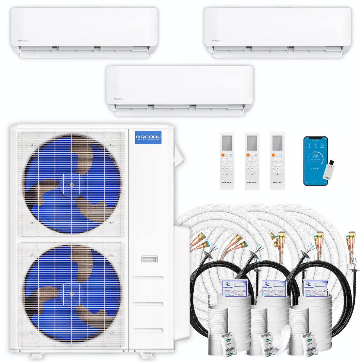 54,000 BTU 3 Zone Ductless Mini Split Air Conditioner and Heat Pump Y730