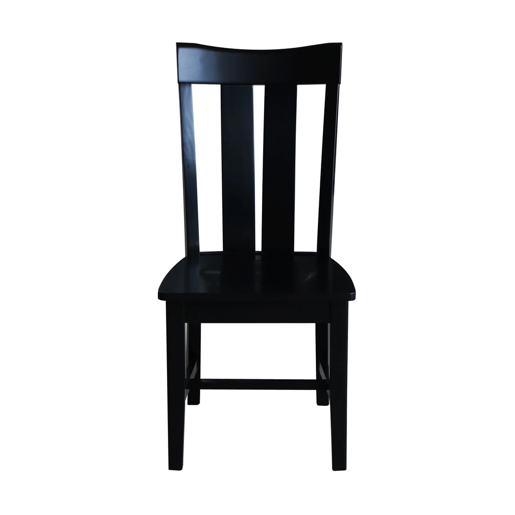 Solid Wood Dining Chairs Set of 2 in Black V994659