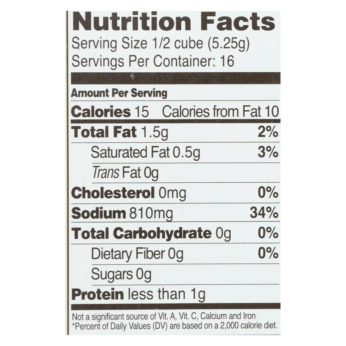 Natural Bouillon Cubes 2.5 oz Case of 12 Y12628