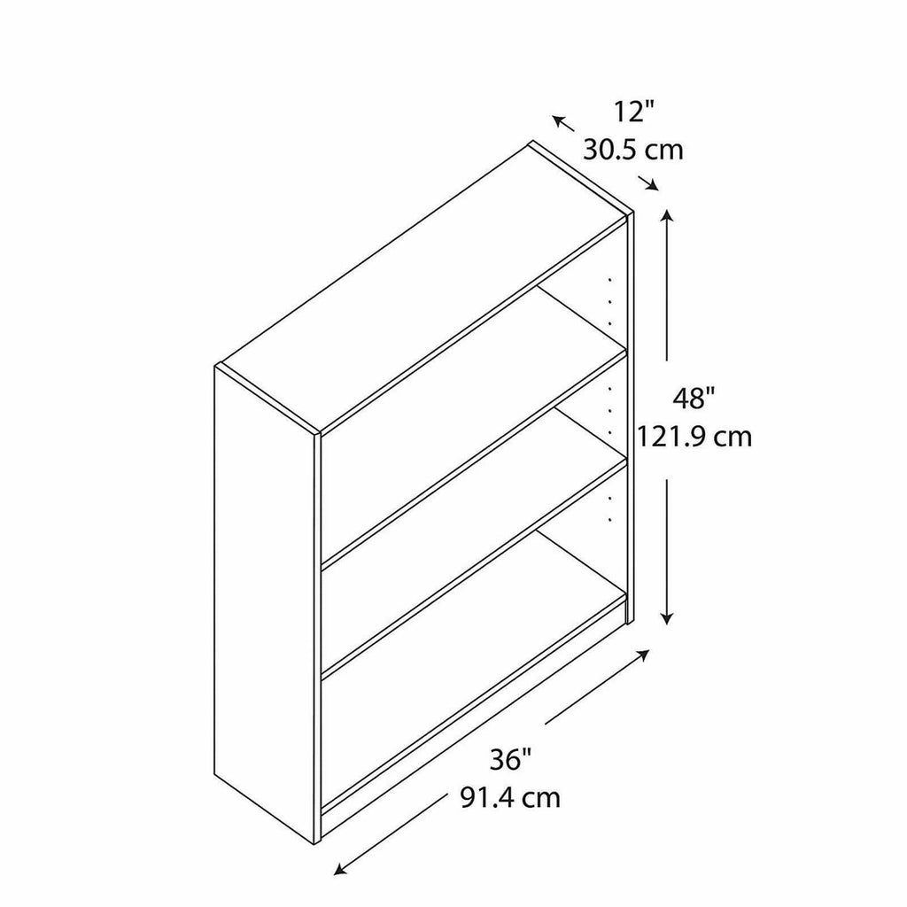 3-Shelf Bookcase in Snow Maple V44891