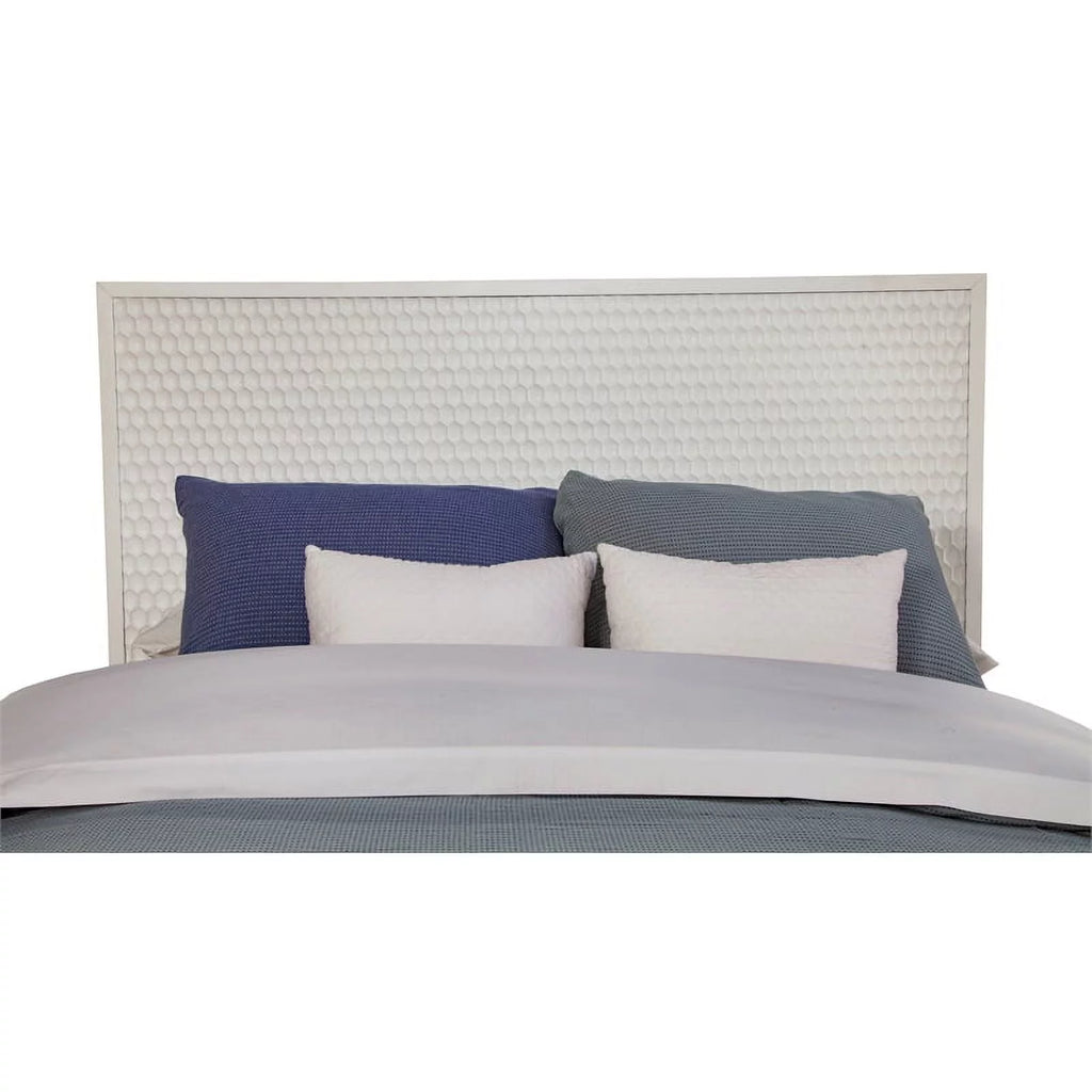 Queen Headboard & Mini Wood Desk in White C396