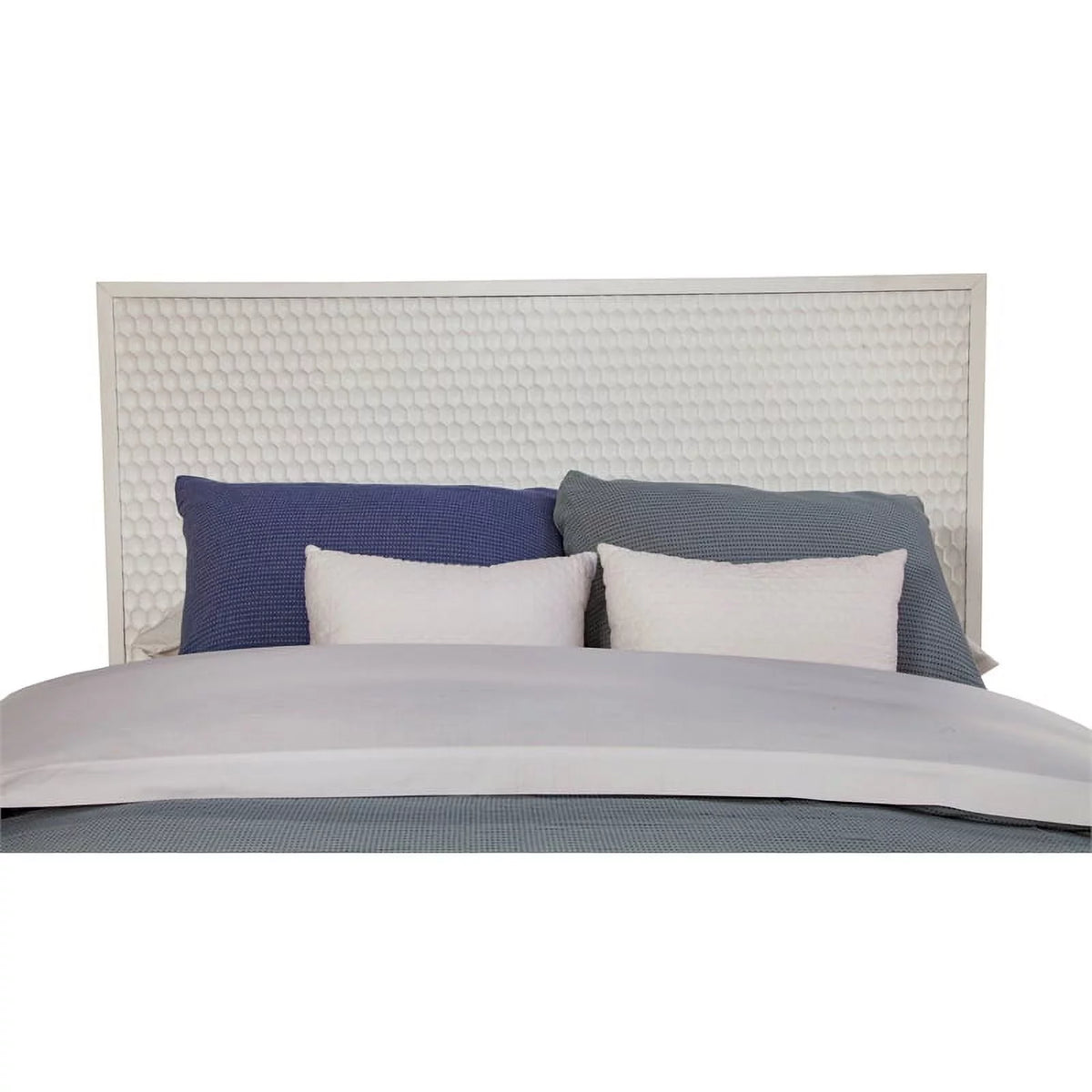 Queen Headboard & Mini Wood Desk in White C396