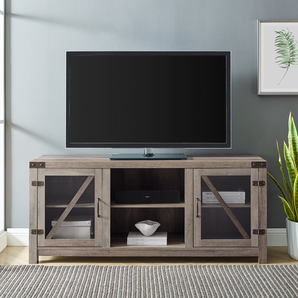 Glass Door TV Stand T56409