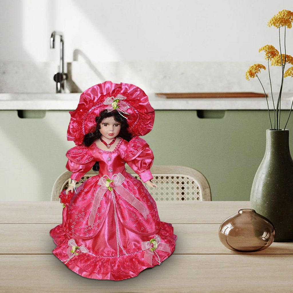 Pink Ceramic Doll Porcelain Figures Z161383