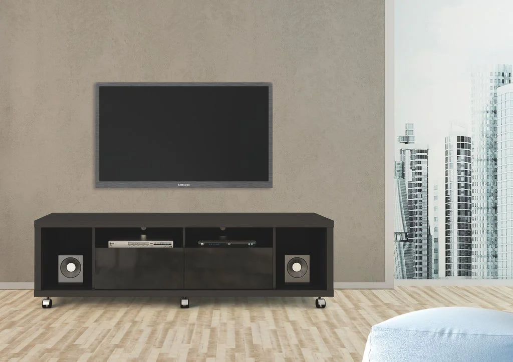 Black Gloss and Black Matte TV Stand C5002