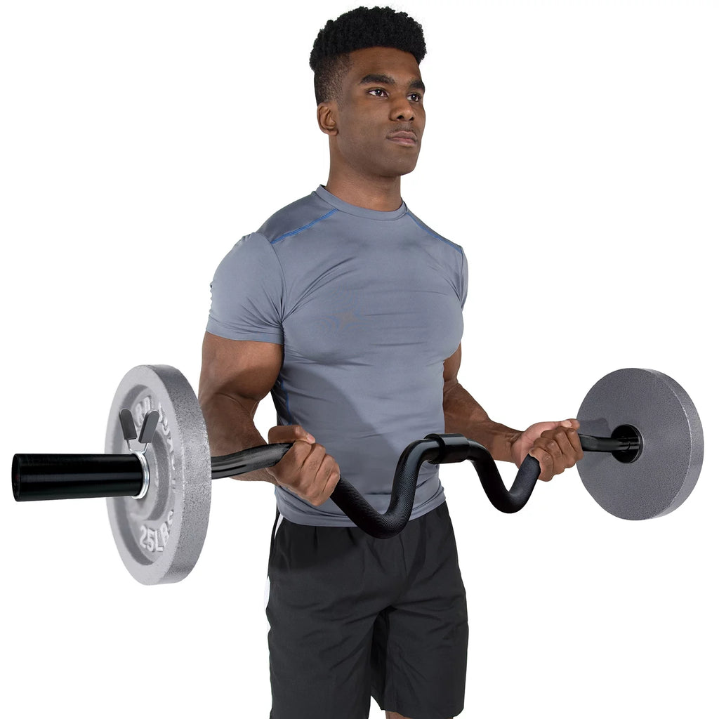 2-Piece Olympic Curl Bar with Collars A7068