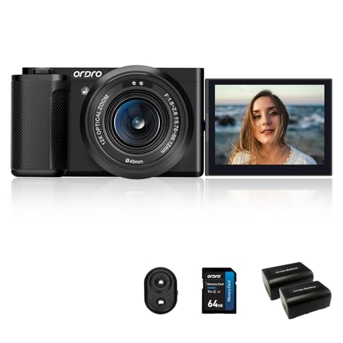 5K Digital Camera 64MP Autofocus 12X Optical Zoom Compact Camera N76119