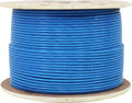 CAT6A 10Gb Plenum F/UTP Shielded Pure Copper 1000FT Bulk Cable Blue U73035