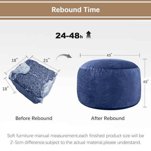 3 Feet Grey Micro Fiber Bean Bag Chair R343432