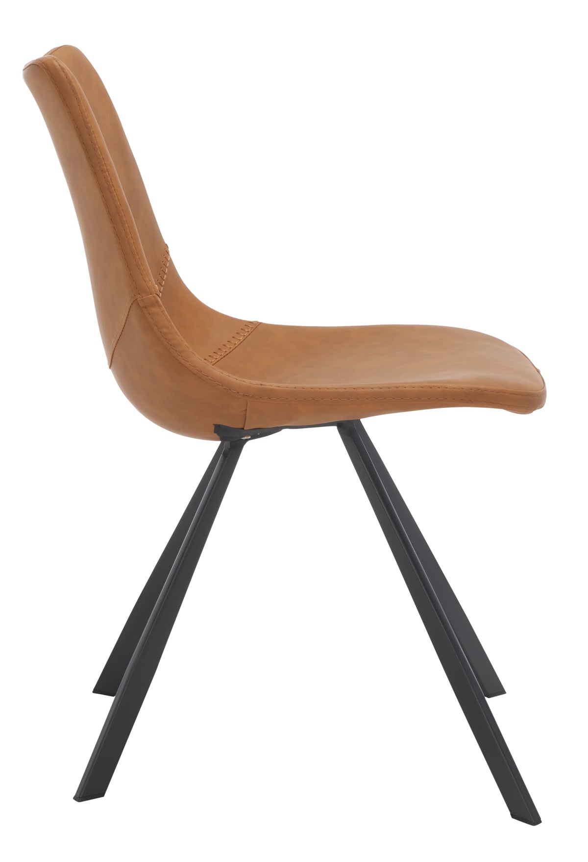 Cognac Tufted Dining Chair Set of 2 C4559