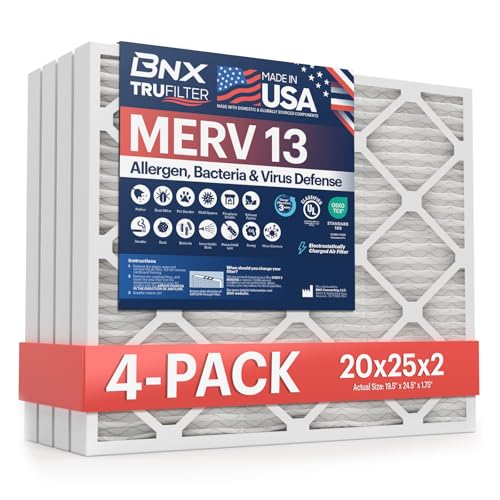 16x25x1 MERV 13 Pleated Air Filter 4-Pack T44292