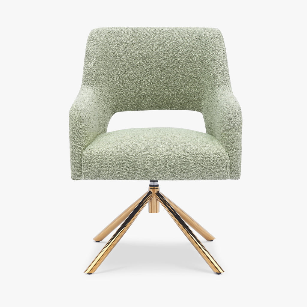Wide Boucle Swivel Accent Arm Chair Set of 2 M19712